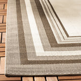 Safavieh Courtyard 4'-0" x 5'-7" Rug in Beige / Dark Beig