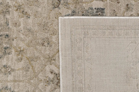 Dynamic Rugs Bloomfield 19606 Power Loomed Traditional Beige/Grey/Cream Rug - Corner