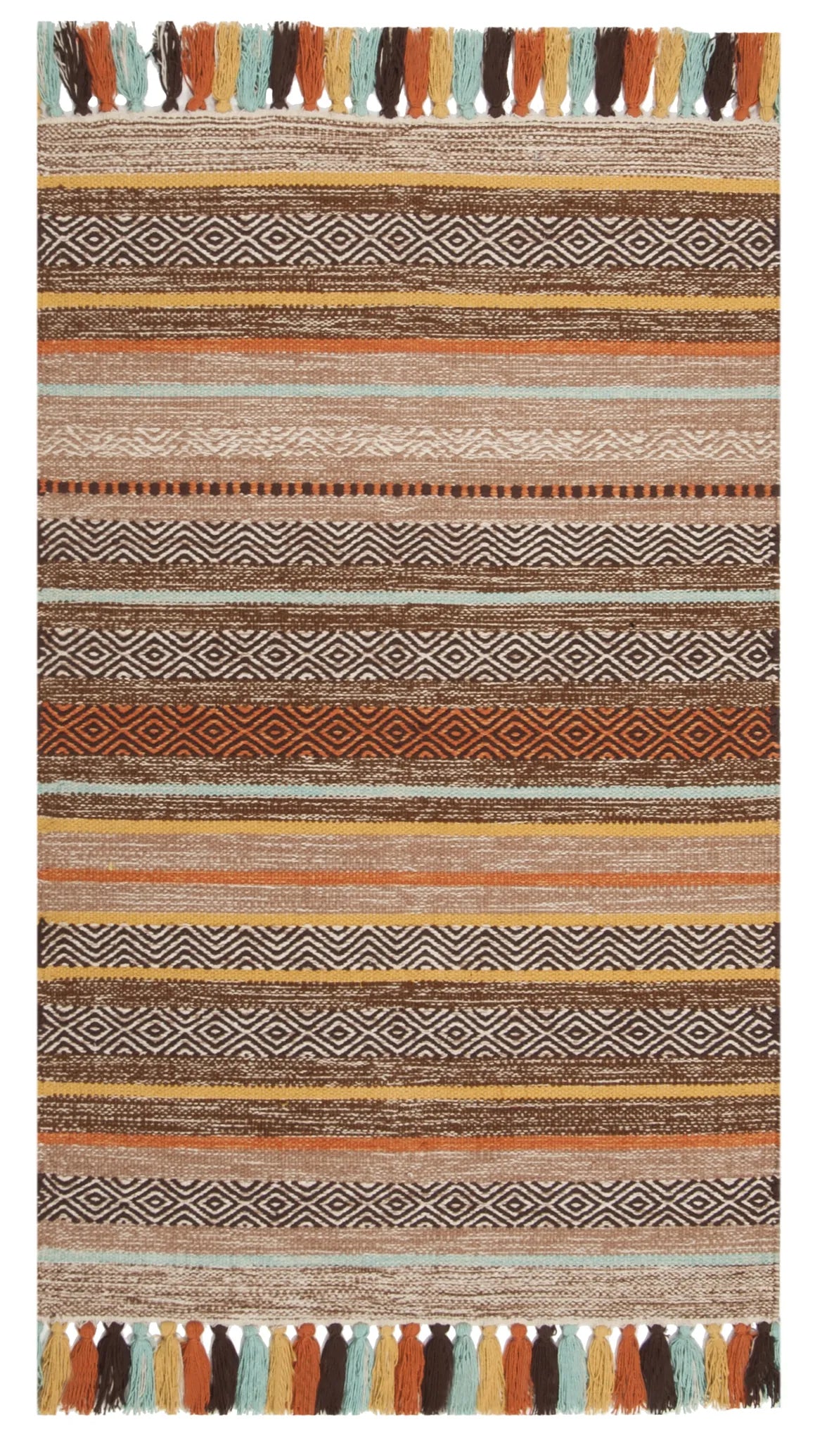 Safavieh Montauk 2'-6" x 4'-0" Rug in Brown / Multi