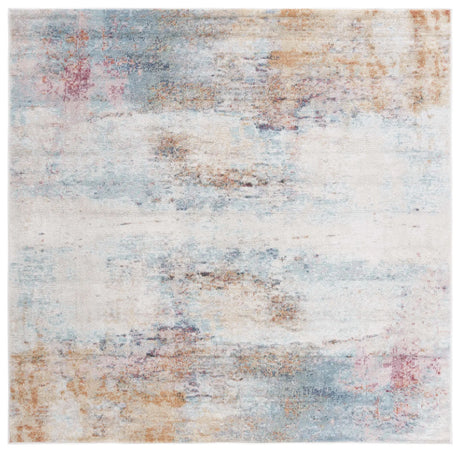 Safavieh Phoenix 500 6'-7" x 6'-7" Rug in Aqua / Gold Rose