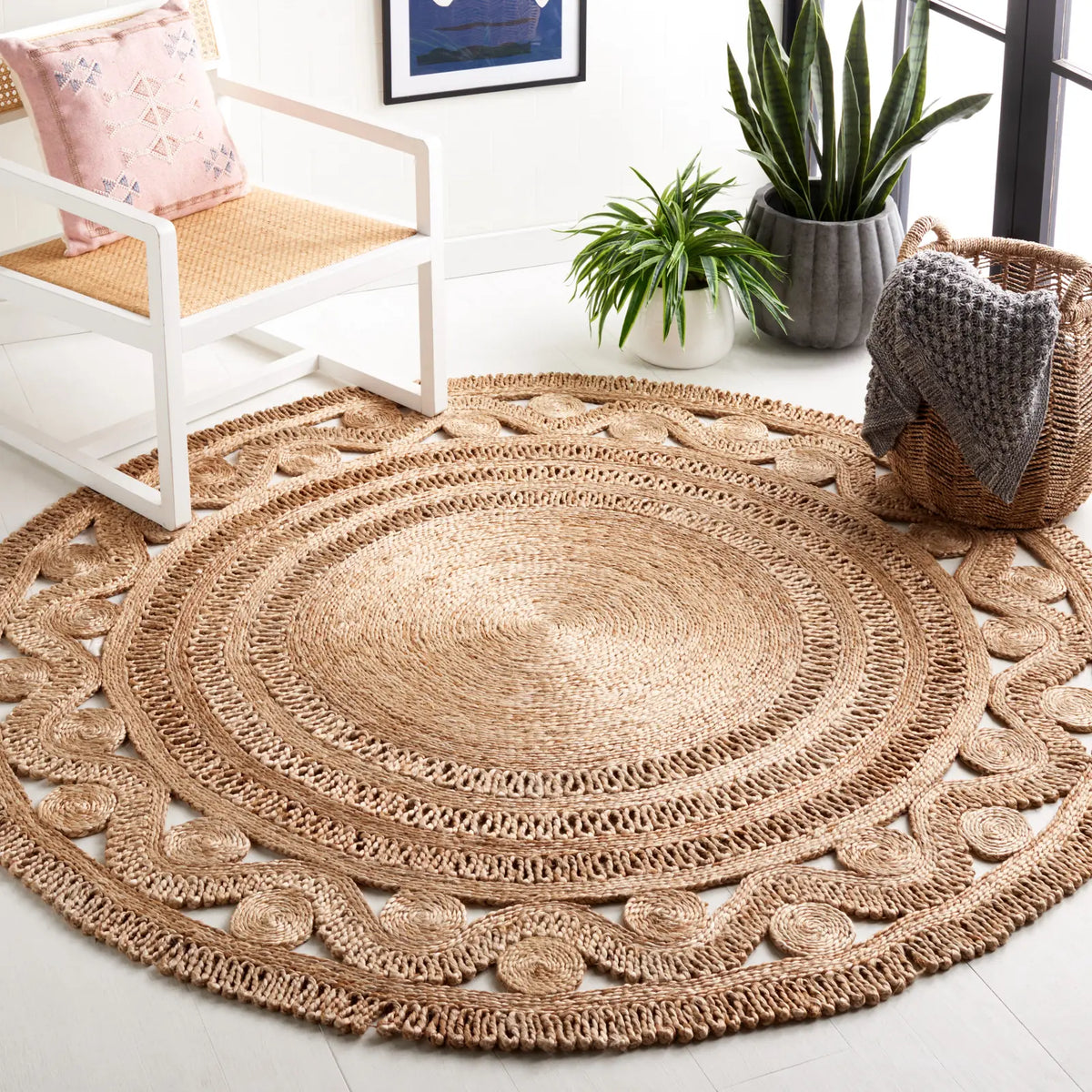 Safavieh Natural Fiber 6'-0" x 6'-0" Rug in Natural