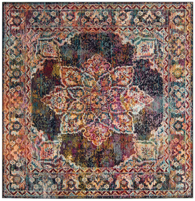 Safavieh Crystal 7'-0" x 7'-0" Rug in Navy / Light Blue