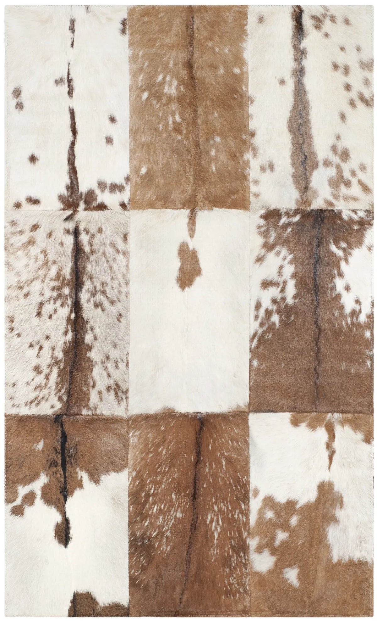 Safavieh Studio Leather 3'-0" x 5'-0" Rug in Beige / Brown