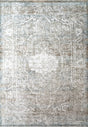 Dynamic Rugs Flare 14743 Power Loomed Traditional Beige/Ivory/Blue Rug - Rectangular