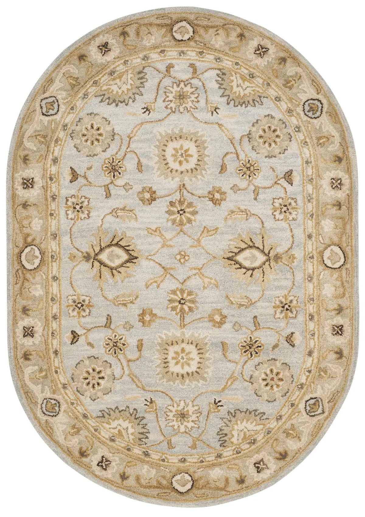 Safavieh Antiquity 4'-6" x 6'-6" Rug in Light Blue / Sage