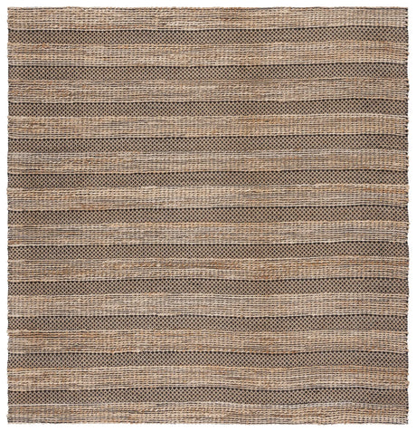 Safavieh Natural Fiber 6'-6" x 6'-6" Rug in Black / Natural