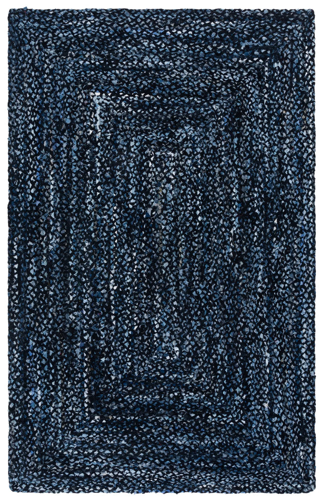 Safavieh Braided 4'-0" x 6'-0" Rug in Black / Blue