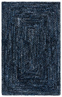 Safavieh Braided 4'-0" x 6'-0" Rug in Black / Blue