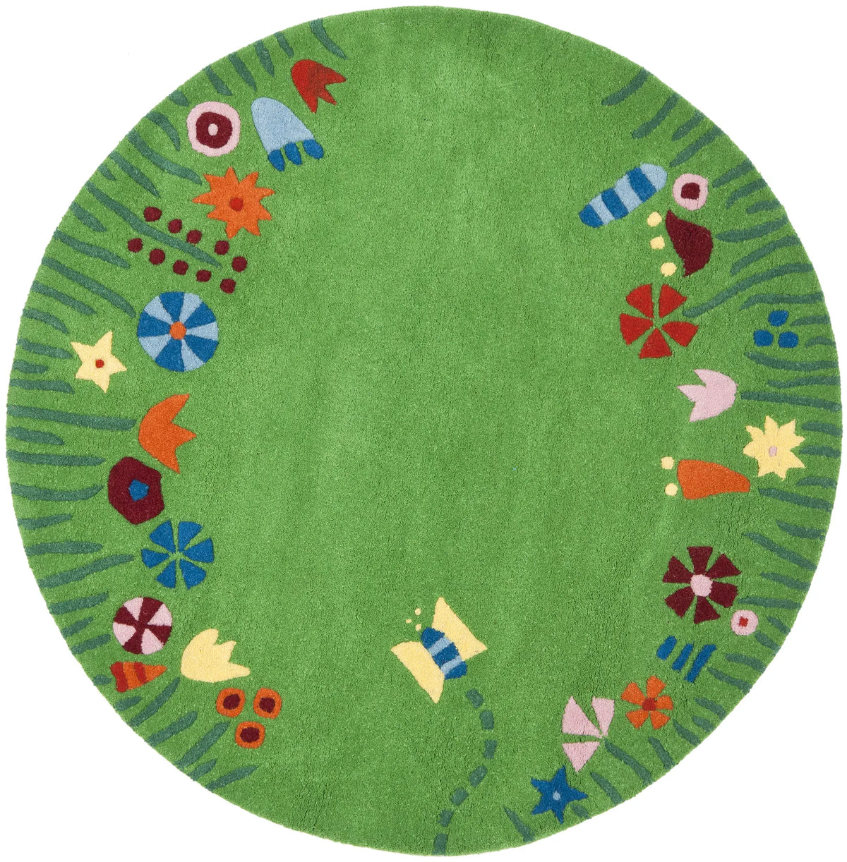 Safavieh Safavieh Kids 4'-0" x 4'-0" Rug in Green / Multi