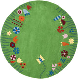 Safavieh Safavieh Kids 4'-0" x 4'-0" Rug in Green / Multi