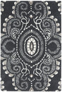 Safavieh Wyndham 2'-0" x 3'-0" Rug in Dark Grey / Ivory