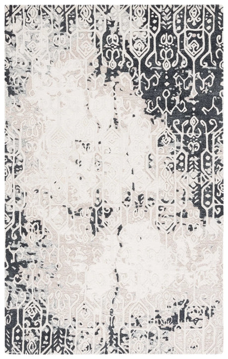 Safavieh Ebony 4'-0" x 6'-0" Rug in Black / Ivory