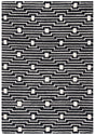 Safavieh Micro-Loop 4'-0" x 6'-0" Rug in Charcoal / Ivory