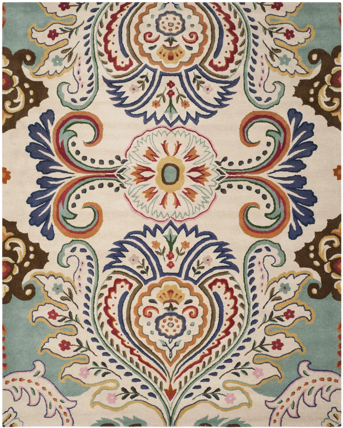 Safavieh Bella 10'-0" x 14'-0" Rug in Ivory / Teal