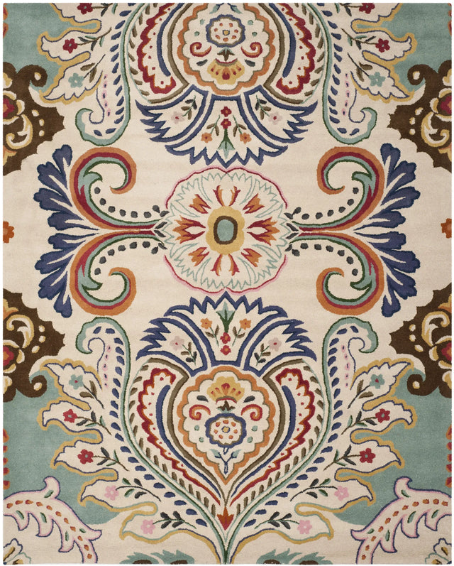 Safavieh Bella 10'-0" x 14'-0" Rug in Ivory / Teal