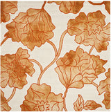 Safavieh Dip Dye 7'-0" x 7'-0" Rug in Ivory / Orange