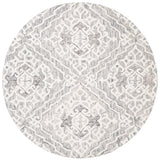Safavieh Micro-Loop 5'-0" x 5'-0" Rug in Grey / Ivory