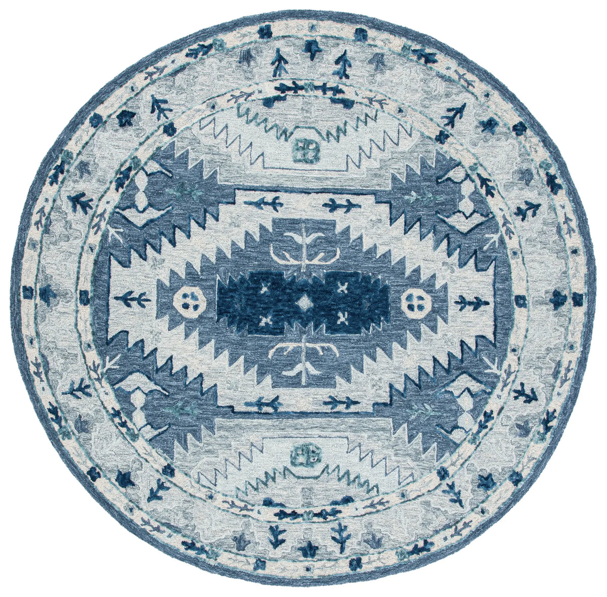 Safavieh Capri 7'-0" x 7'-0" Rug in Blue / Grey