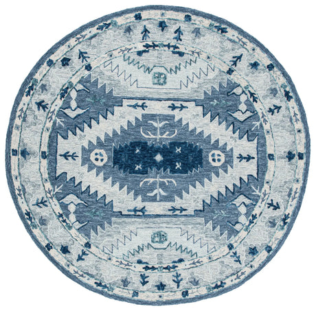 Safavieh Capri 7'-0" x 7'-0" Rug in Blue / Grey