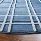 Safavieh Groove 6'-7" x 6'-7" Rug in Blue / Ivory