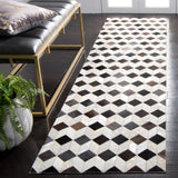 Safavieh Studio Leather 2'-3" x 9'-0" Rug in Beige / Black