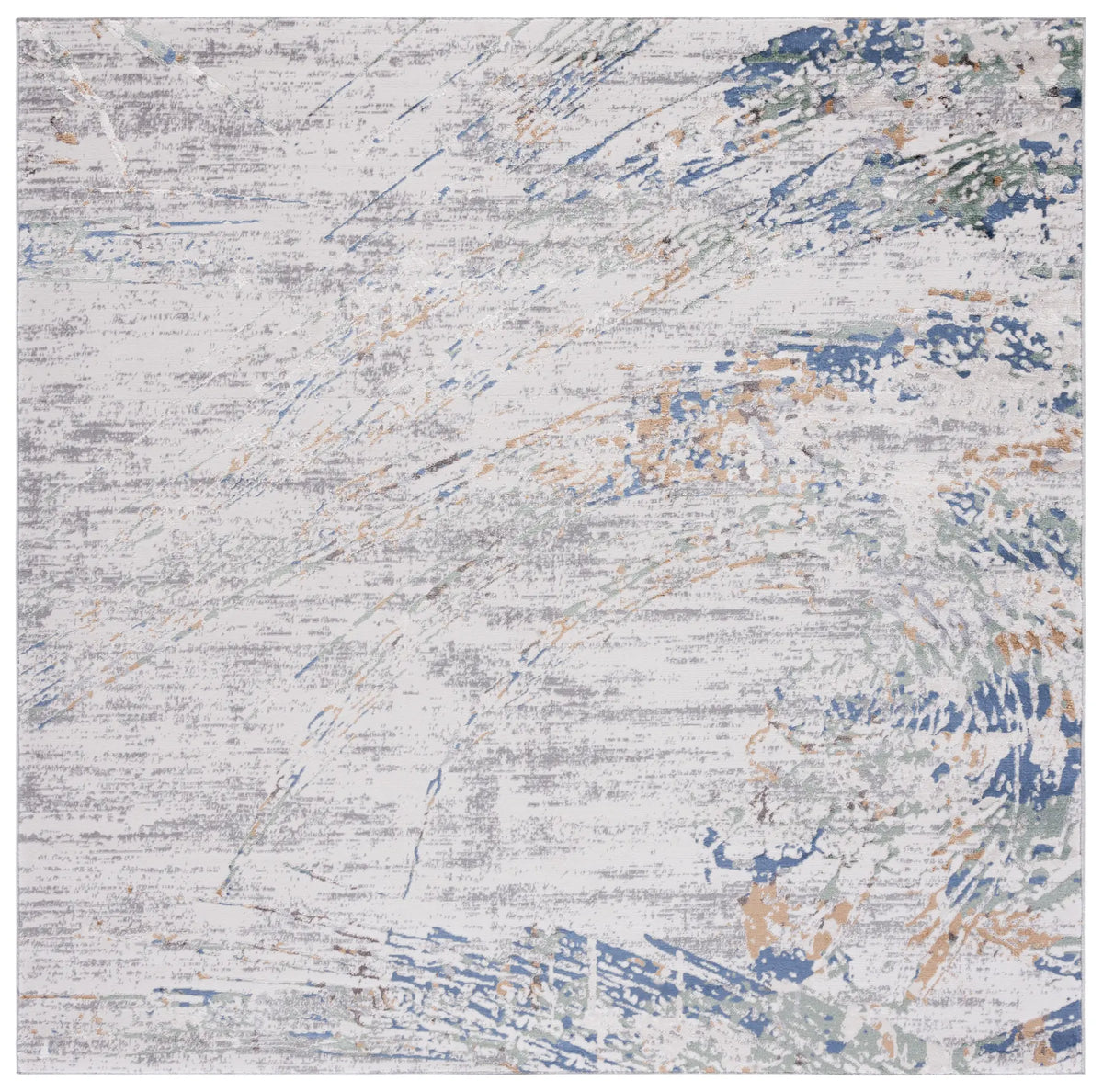 Safavieh Bel Air 6'-7" x 6'-7" Rug in Grey / Turquoise