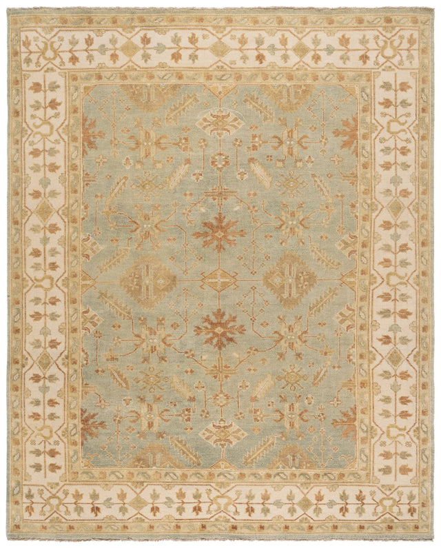 Safavieh Oushak 10'-0" x 14'-0" Rug in Soft Green / Ivory