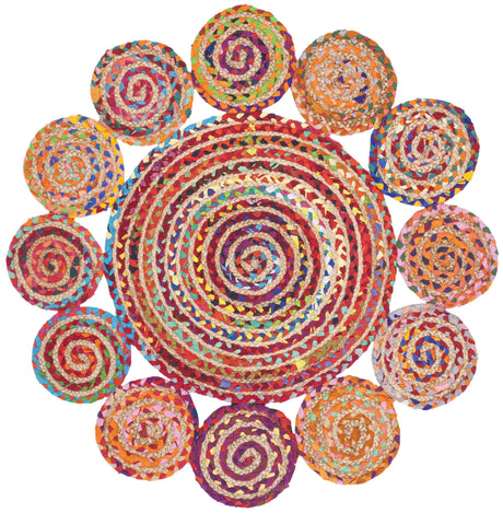 Safavieh Cape Cod 3'-0" x 3'-0" Rug in Red / Multi