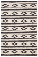 Safavieh Micro-Loop 3'-0" x 5'-0" Rug in Ivory / Charcoal