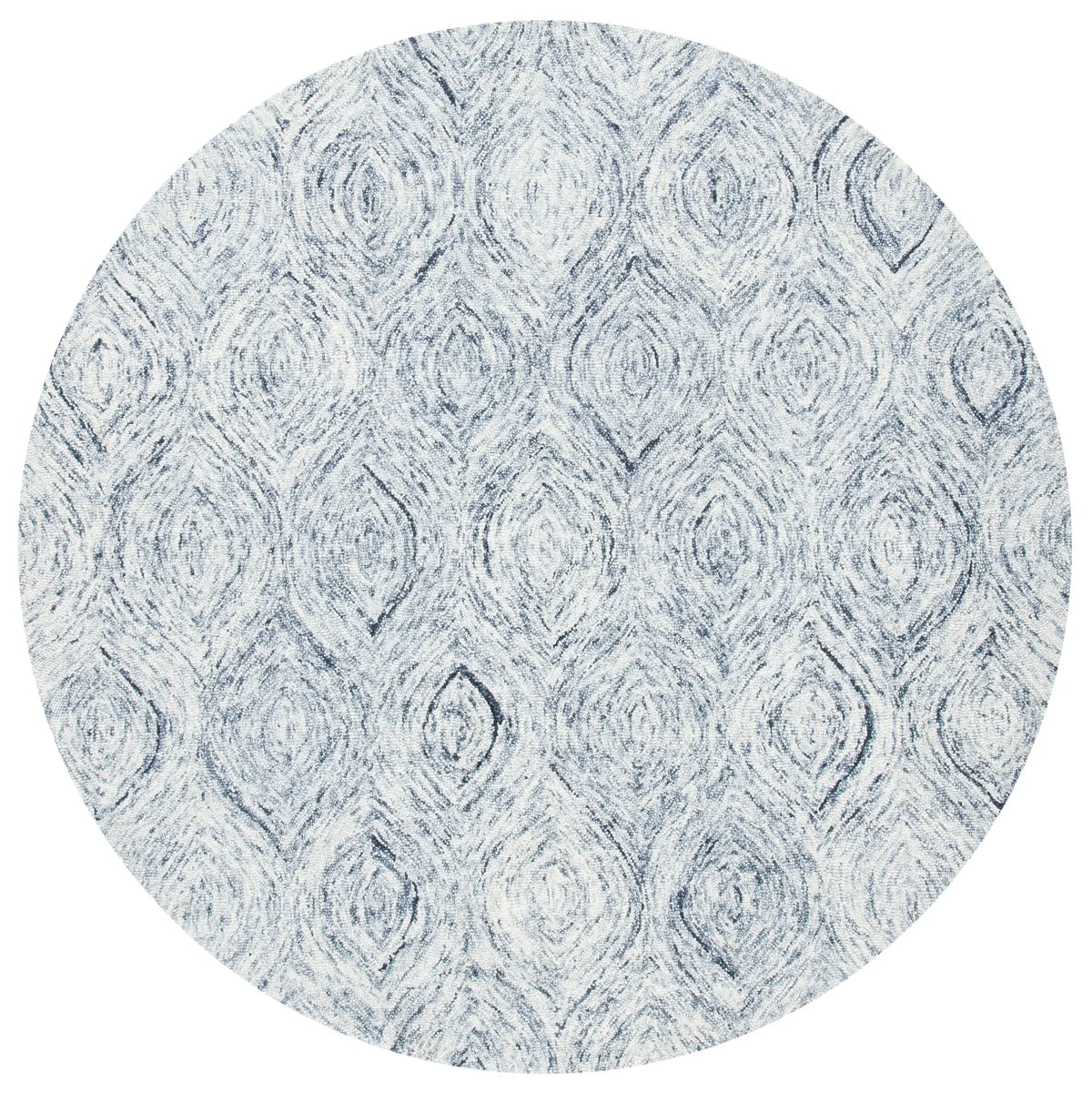 Safavieh Ikat 6'-0" x 6'-0" Rug in Silver / Grey