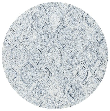 Safavieh Ikat 6'-0" x 6'-0" Rug in Silver / Grey