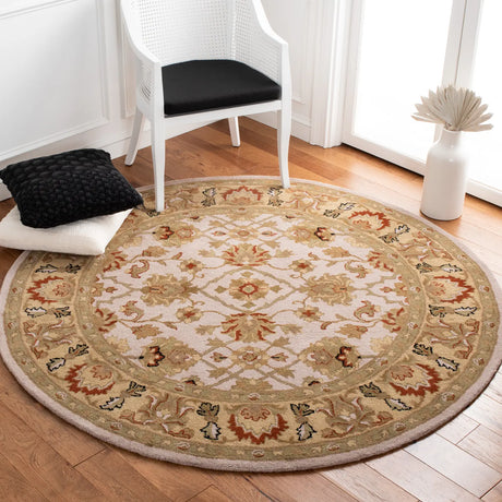 Safavieh Heritage 6'-0" x 6'-0" Rug in Ivory / Light Gold