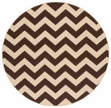 Safavieh Courtyard 6'-7" x 6'-7" Rug in Dark Brown