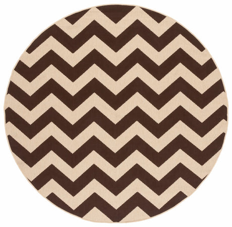 Safavieh Courtyard 6'-7" x 6'-7" Rug in Dark Brown