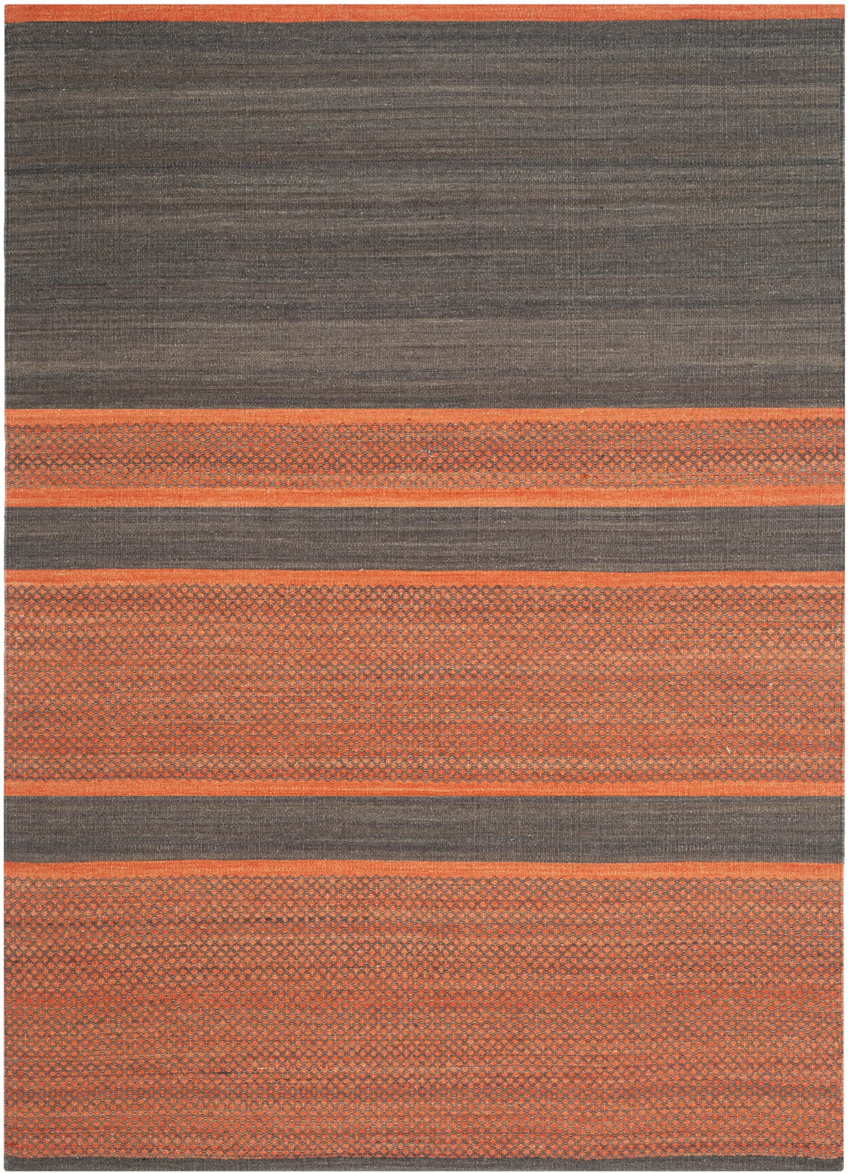 Safavieh Kilim 5'-0" x 8'-0" Rug in Dark Grey / Orange