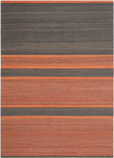 Safavieh Kilim 5'-0" x 8'-0" Rug in Dark Grey / Orange