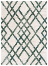 Safavieh Berber Shag 200 4'-0" x 6'-0" Rug in Ivory / Green