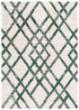 Safavieh Berber Shag 200 4'-0" x 6'-0" Rug in Ivory / Green