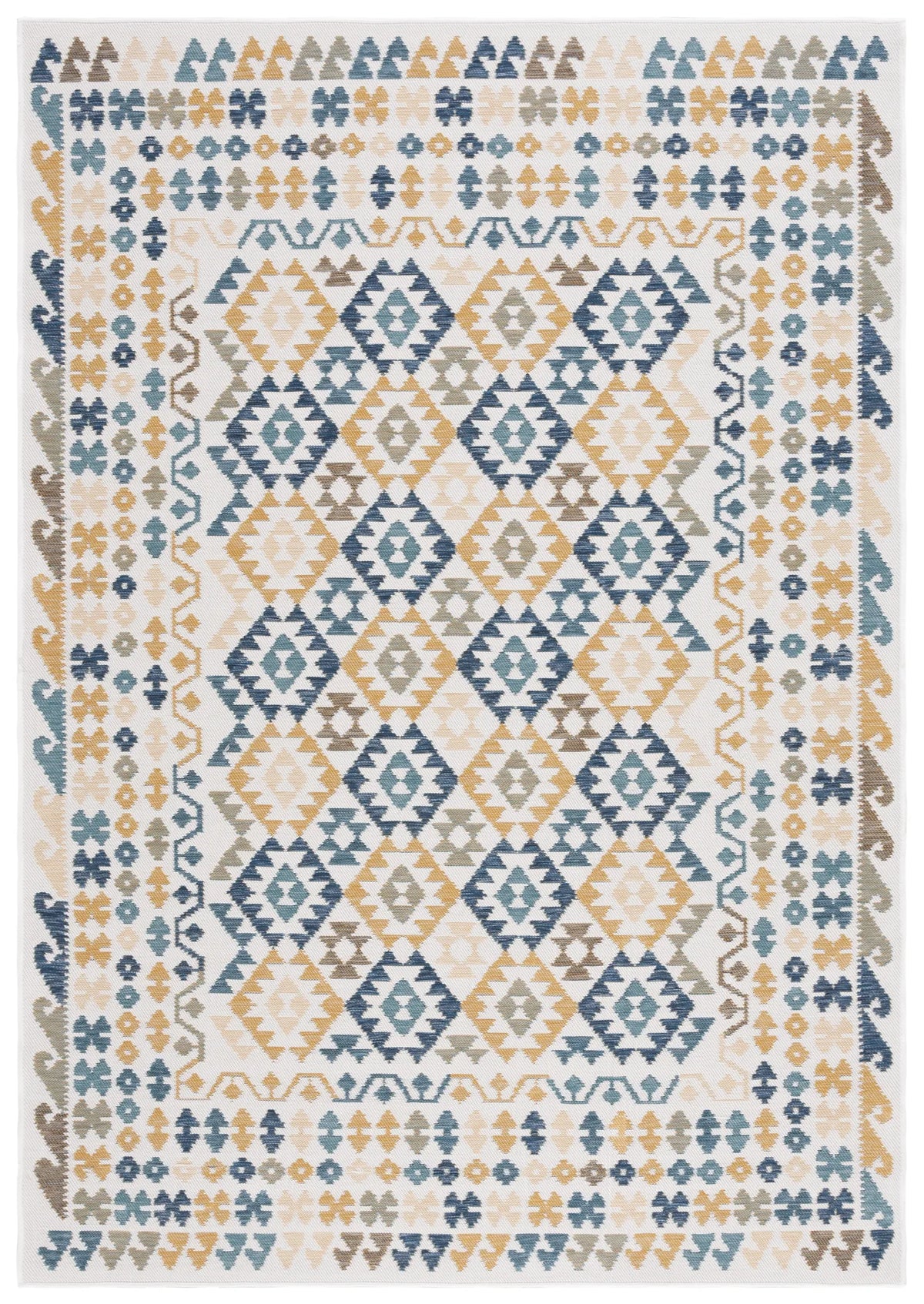 Safavieh Sunrise 4'-0" x 5'-7" Rug in Ivory / Blue Gold