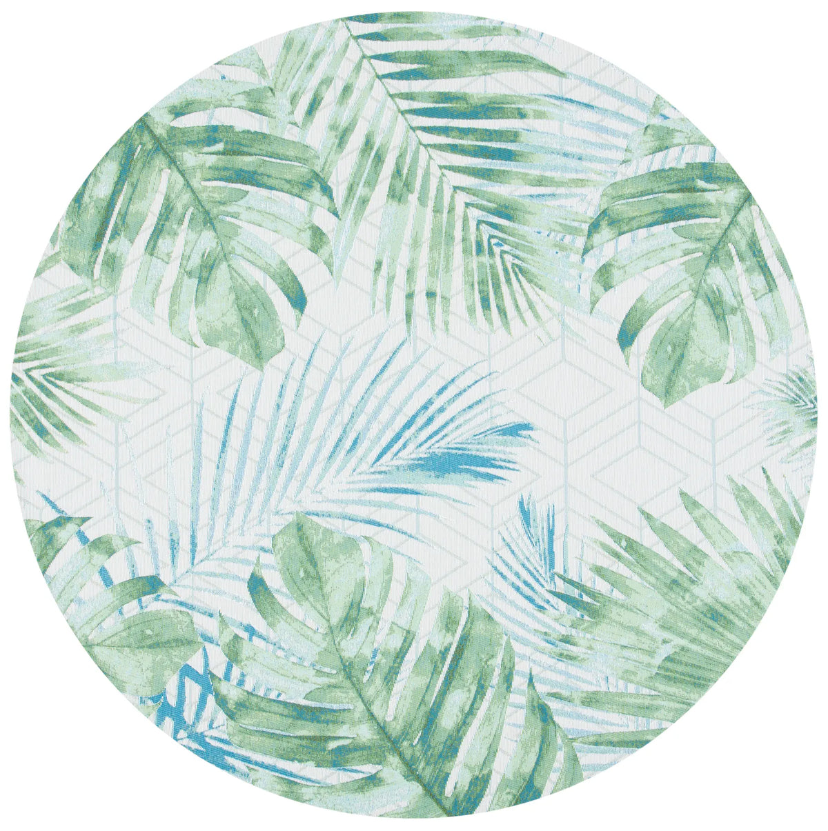 Safavieh Barbados 500 5'-3" x 5'-3" Rug in Green / Teal