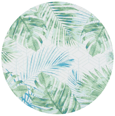 Safavieh Barbados 500 5'-3" x 5'-3" Rug in Green / Teal