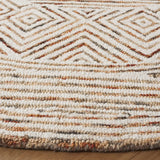 Safavieh Metro 6'-0" x 6'-0" Rug in Ivory / Rust