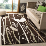 Safavieh Soho 3'-6" x 5'-6" Rug in Dark Brown / Multi