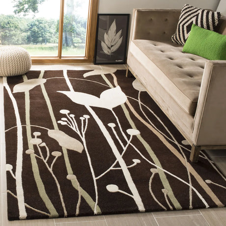Safavieh Soho 3'-6" x 5'-6" Rug in Dark Brown / Multi