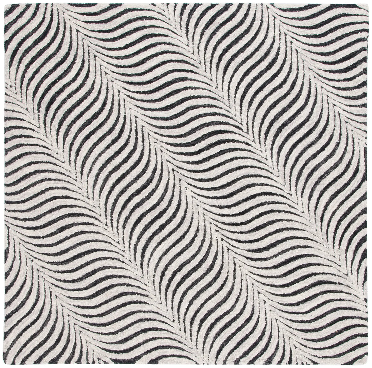 Safavieh Metro 6'-0" x 6'-0" Rug in Black / Beige