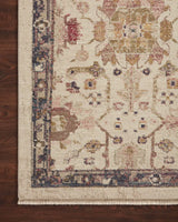 Loloi Giada Gia-04 Ivory/Multi Rugs - corner on wood
