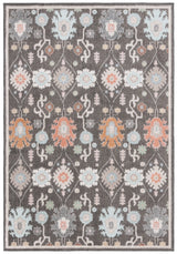 Safavieh Phoenix 500 4'-5" x 6'-5" Rug in Dark Grey / Ivory Blue