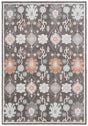 Safavieh Phoenix 500 4'-5" x 6'-5" Rug in Dark Grey / Ivory Blue
