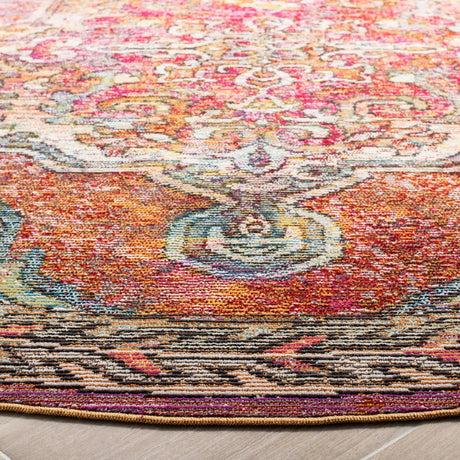 Safavieh Crystal 5'-0" x 5'-0" Rug in Orange / Light Blue
