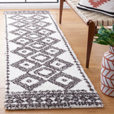 Safavieh Berber Shag 2'-3" x 8'-0" Rug in Ivory / Dark Grey